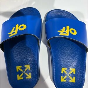 Off-White kids blue Slides